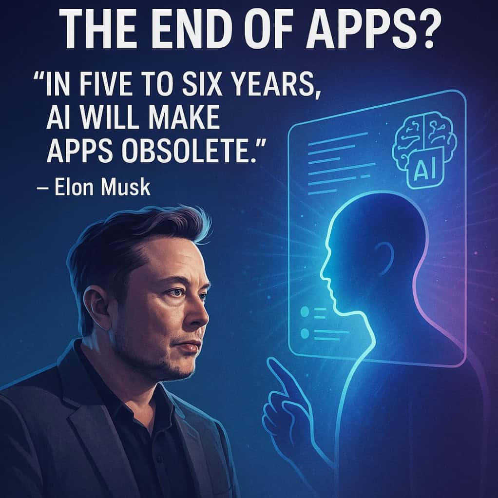 Elon Musk’s Vision: The End of Apps and the Rise of AI by 2030